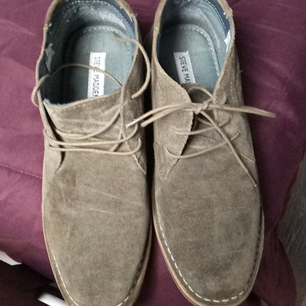 ESTEVE MADDEN Hacksaw 305 green suede men's shoes size 8